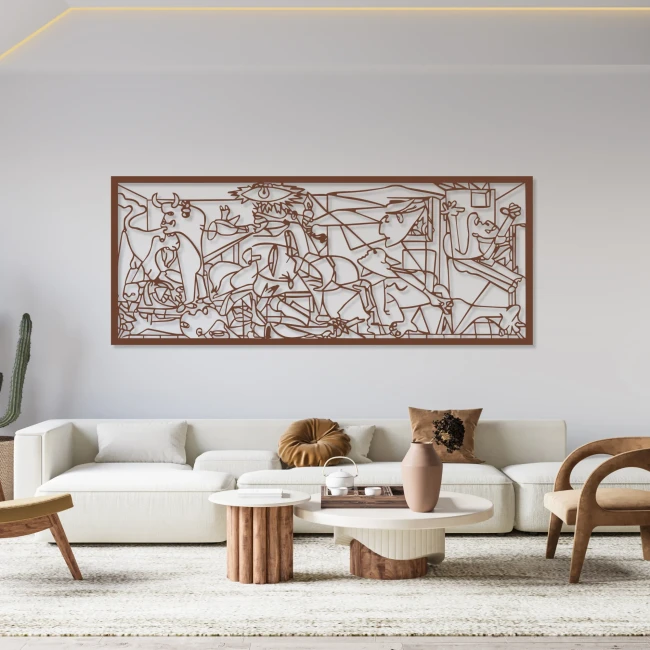 guernica-drewniany-azurowy-obraz-brazowy-jasny-salon
