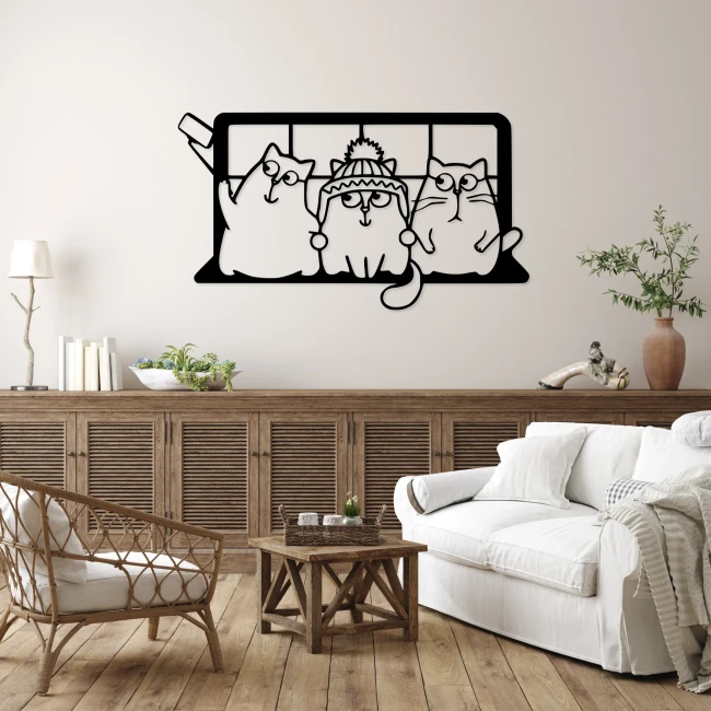 kocia-rodzina-drewniany-obraz-salon-sofa