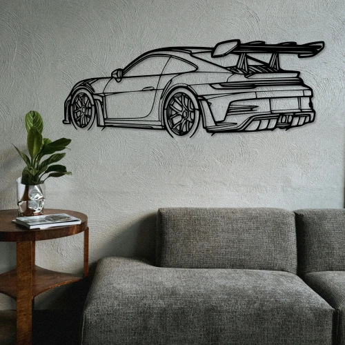 porsche-911-obraz-aranzacja-szara-sciana